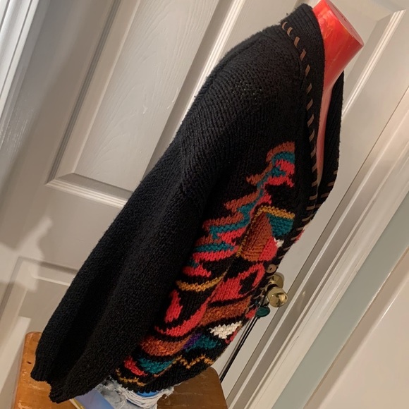 VINTAGE CAROLINA COLOURS Chunky Funky Kawaii Cute Cardigan Sweater - Picture 9 of 14